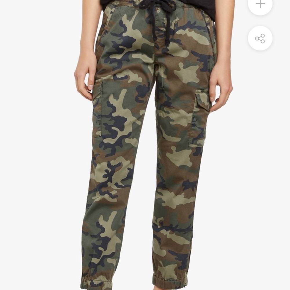 sanctuary green camo trooper pull on pant